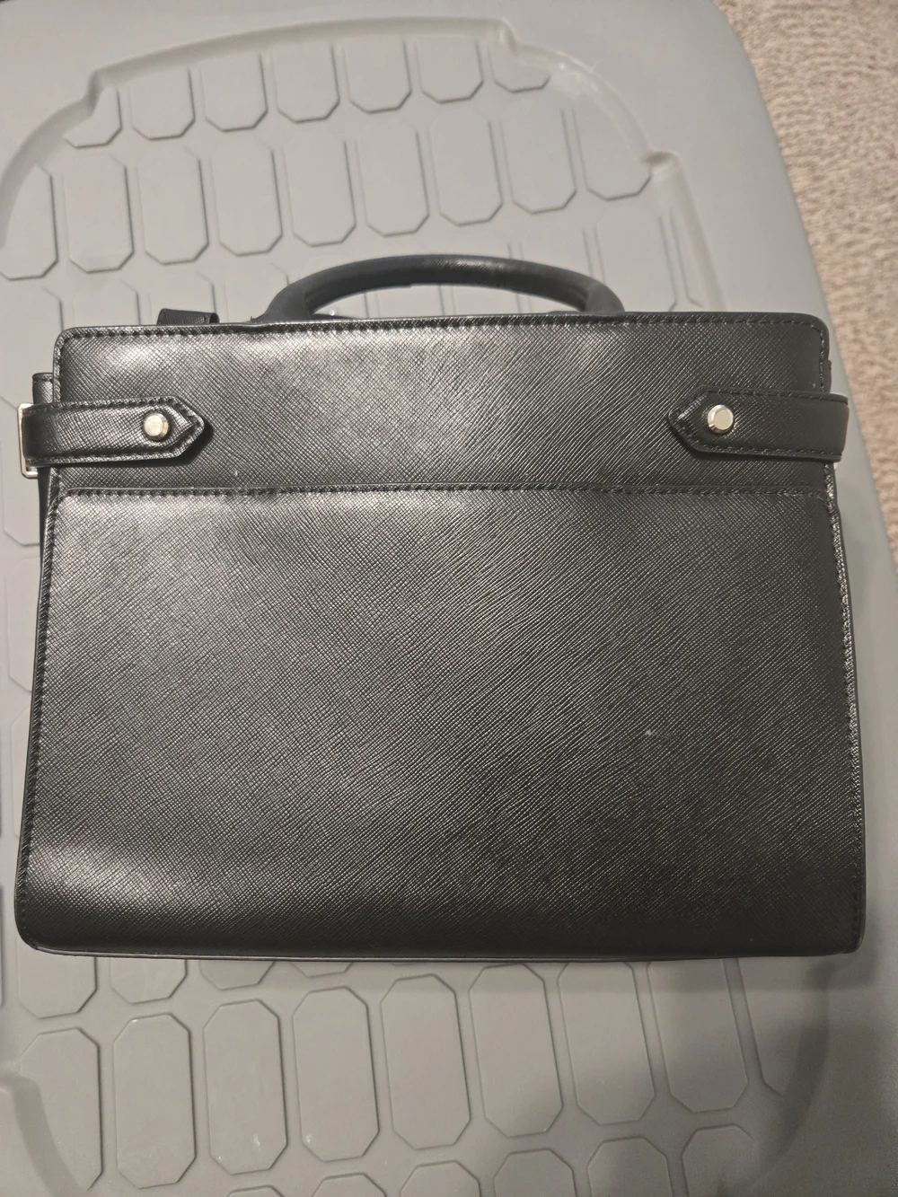 kate spade New York Black Leather Structured Satchel